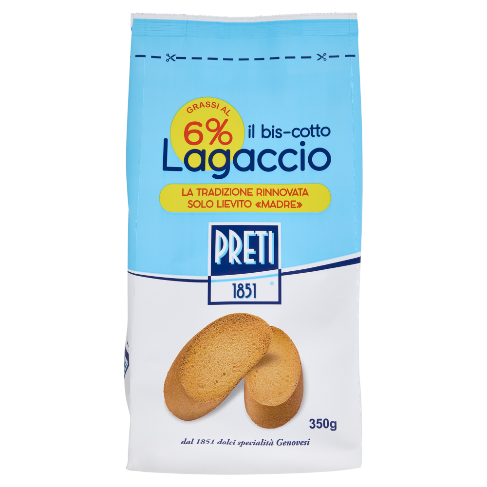Preti il bis-cotto Lagaccio Grassi al 6% 350 g