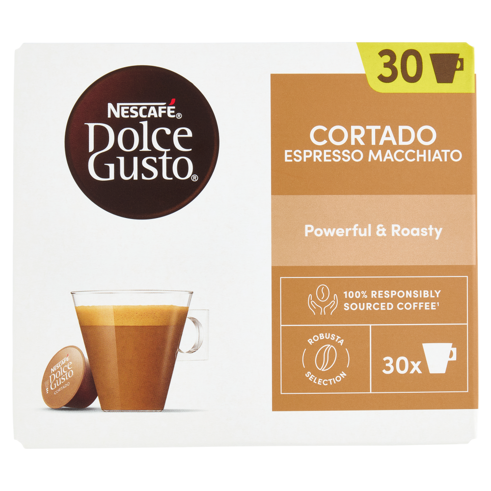 NESCAFÉ DOLCE GUSTO Cortado Espresso Macchiato Caffè 30 Capsule 189g