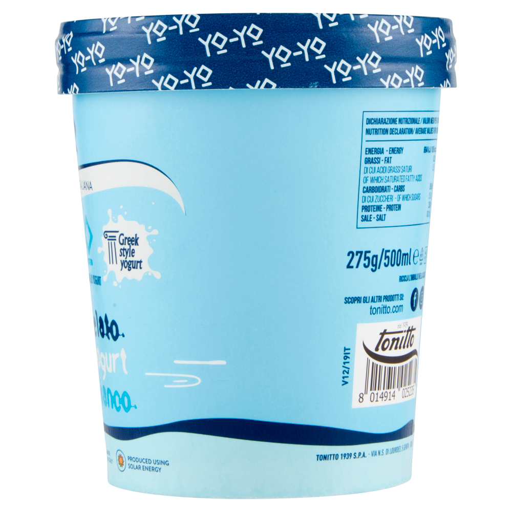 tonitto Yo-Yo gelato yogurt bianco 275 g