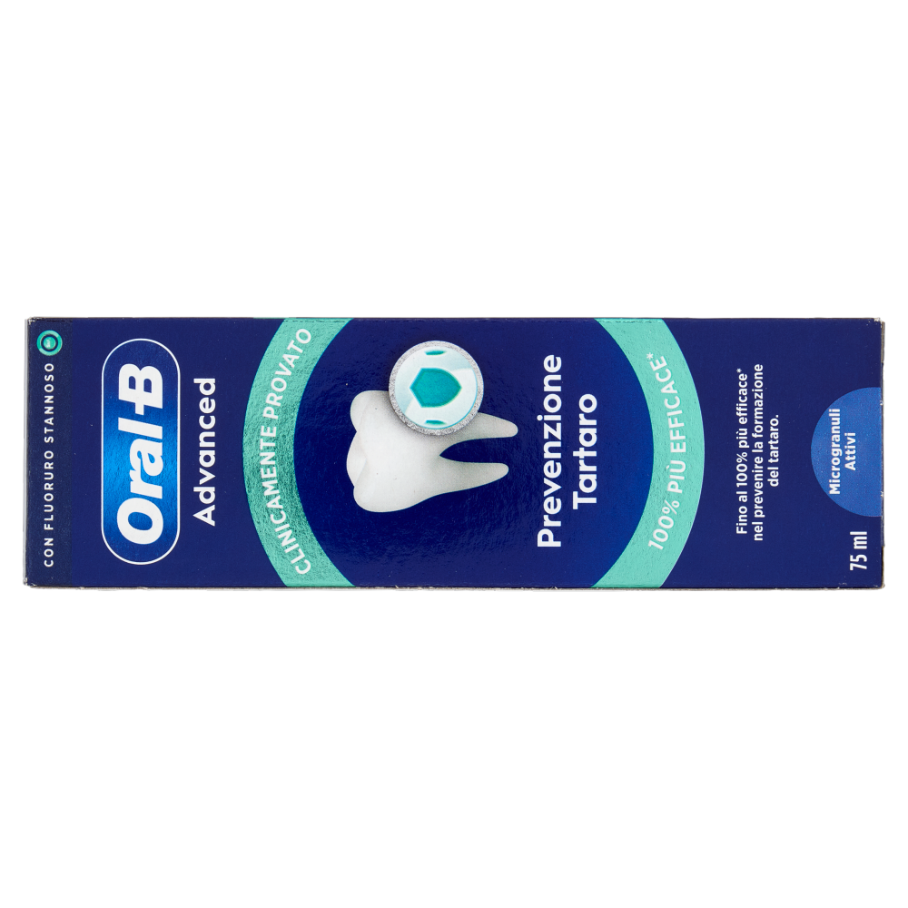 Oral-B Advanced Dentifricio Prevenzione Tartaro Microgranuli Attivi 75 ml