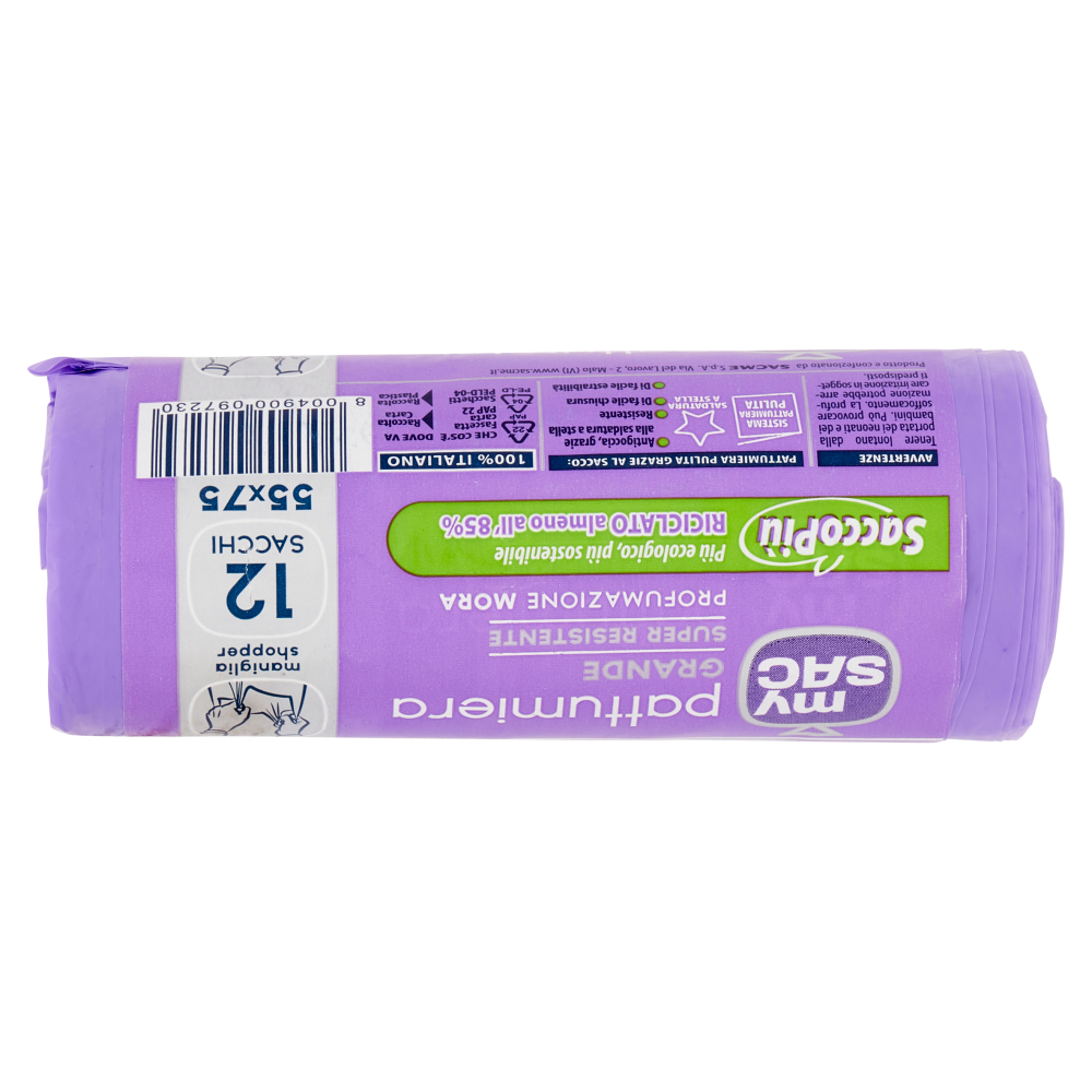 my Sac pattumiera Grande Profumazione Mora 55x75 Sacchi 12 pz