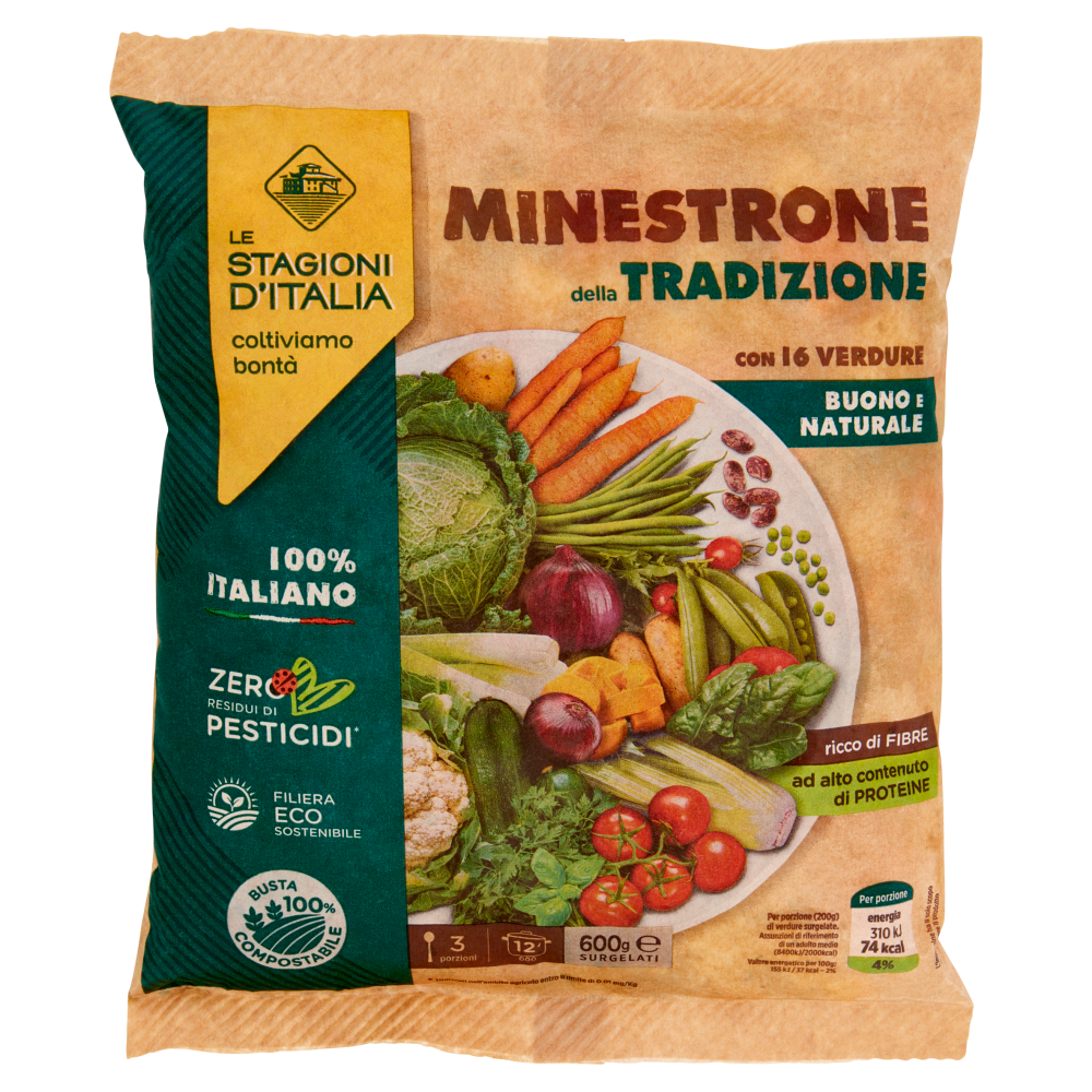 Le Stagioni d'Italia Minestrone della Tradizione Surgelato 600 g