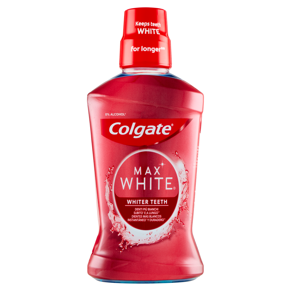Colgate collutorio sbiancante Max White Whiter Teeth 500 ml