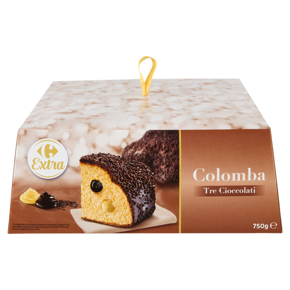 Carrefour Extra Colomba Tre Cioccolati 750 g