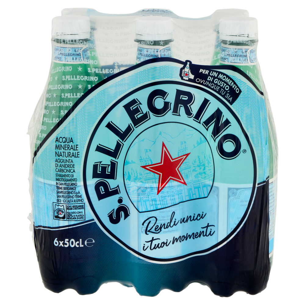 S.PELLEGRINO, Acqua Minerale Frizzante, Pet - 6x500ml