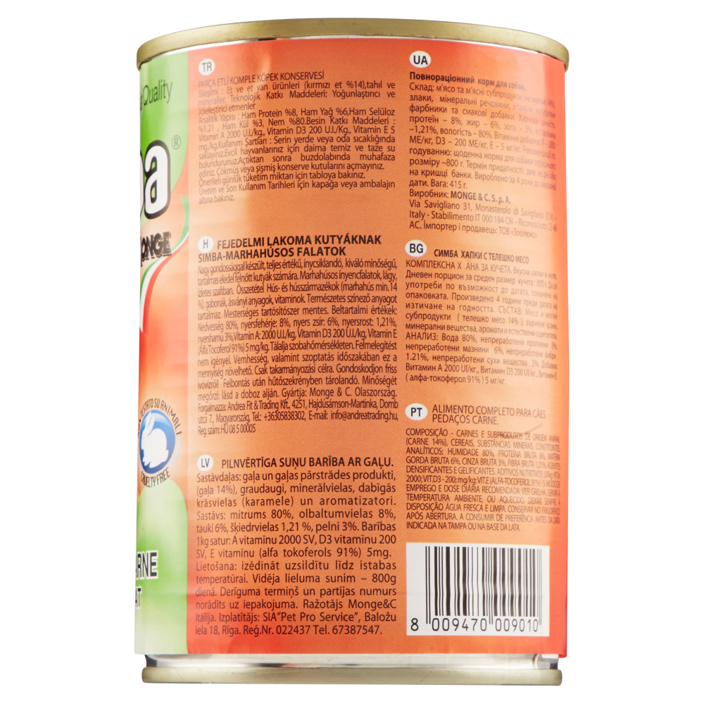 Simba Bocconi con Carne 415 g