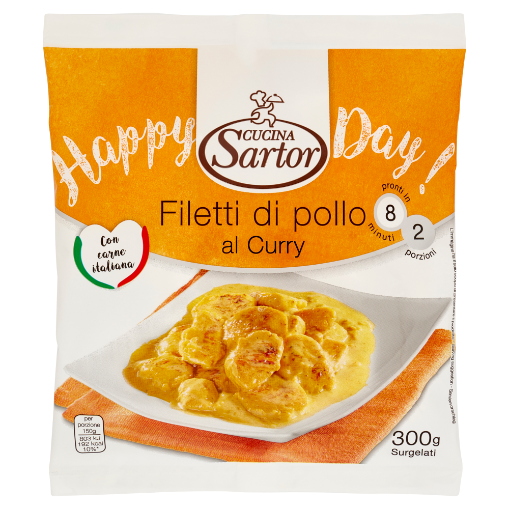 Cucina Sartor Happy Day! Filetti di pollo al Curry Surgelati 300 g