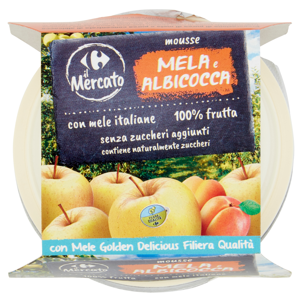 Carrefour il Mercato mousse Mela e Albicocca 2 x 100 g