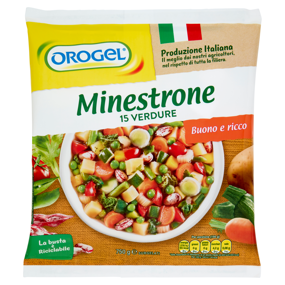 Orogel Minestrone 15 Verdure Surgelati 750 g