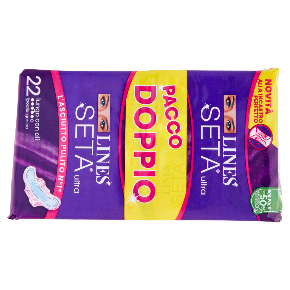 Lines Seta ultra lungo con ali 22 pz