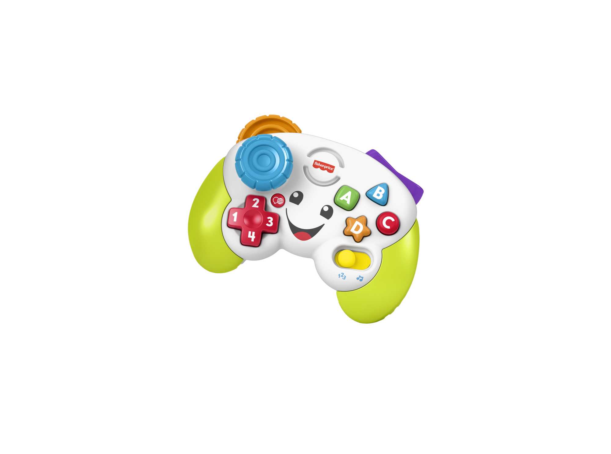 Fisher-Price Laugh & Learn Controller Gioca & Impara Ridi & Impara - Edizione multilingue, Joystick Giocattolo Musicale per l'Infanzia con Luci e Contenuti Educativi, Giocattolo per Bambini 6+ Anni