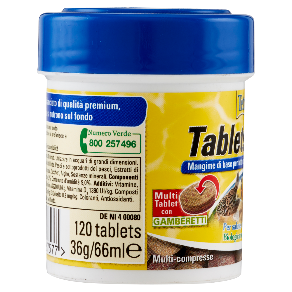 Tetra Tablets TabiMin Mangime di base per tutti i pesci che si nutrono sul fondo 120 tablets 36 g