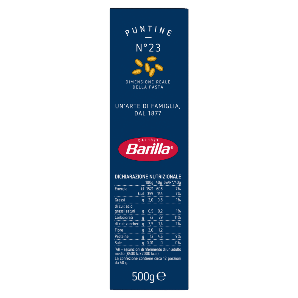 Barilla Pasta Puntine n.23 500g