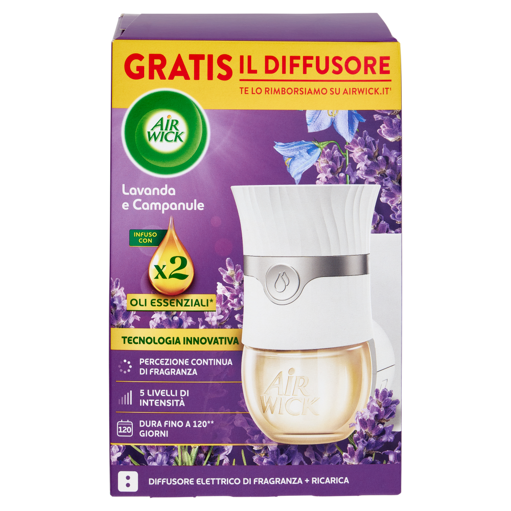 Air Wick Diffusore di Fragranza con oli essenziali Lavanda e Campanule 19 mL