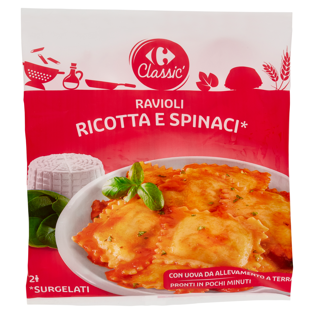Carrefour Classic Ravioli Ricotta e Spinaci* 550 g