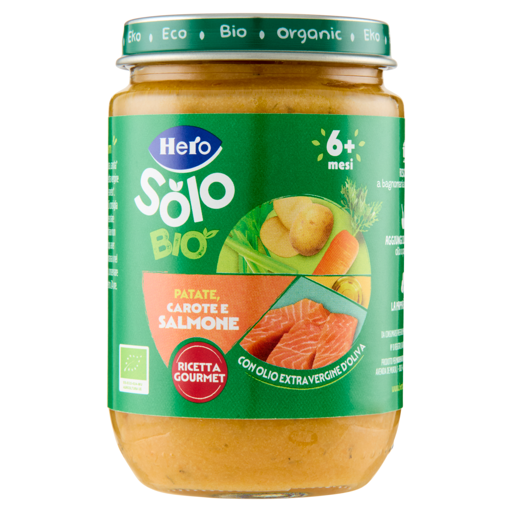 Hero Solo Bio Patate, Carote e Salmone 190 g