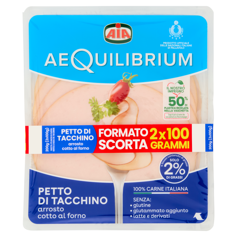 Aia aeQuilibrium Petto di Tacchino arrosto cotto al forno 2 x 100 g