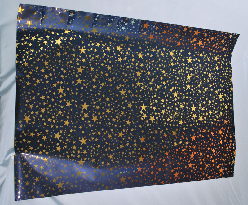 Carrefour Carta Cielo Metallizzato Stelle Oro cm 100 X 70 Arrot.