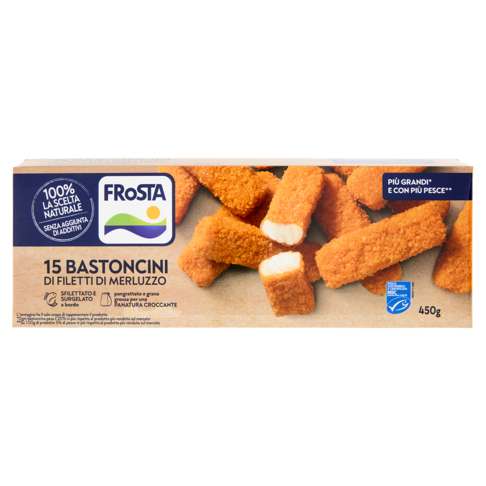 FRoSTA 15 Bastoncini di Filetti di Merluzzo 450 g