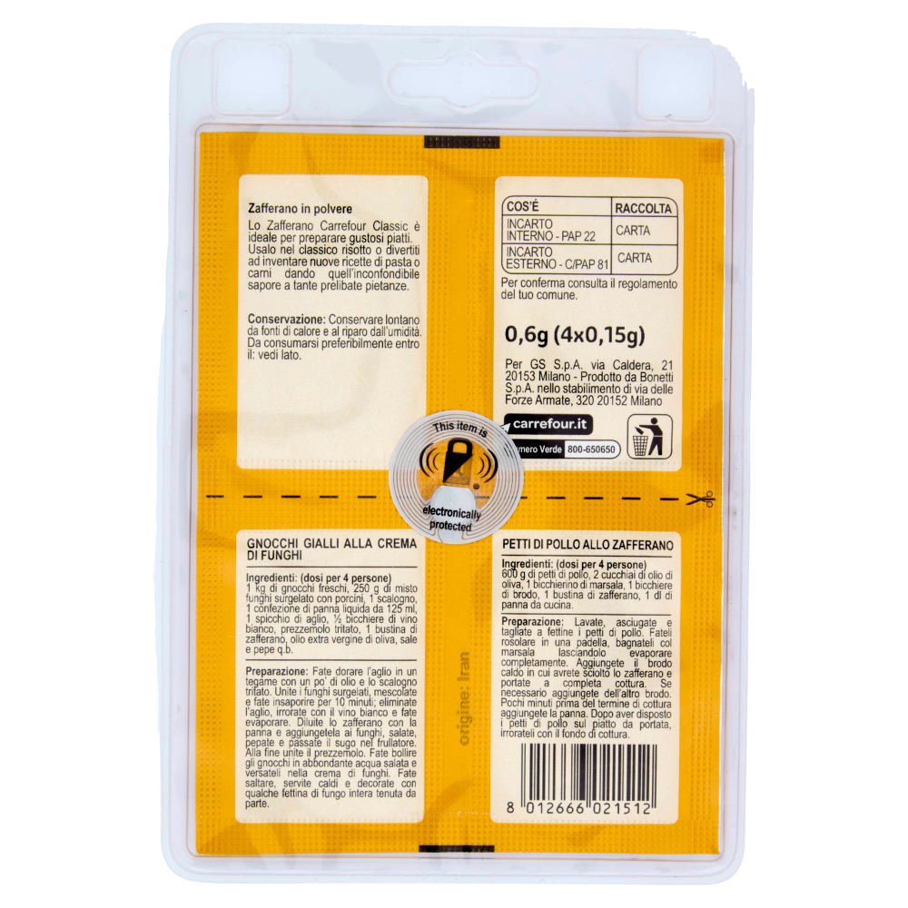 Carrefour Classic Zafferano 4 x 0,15