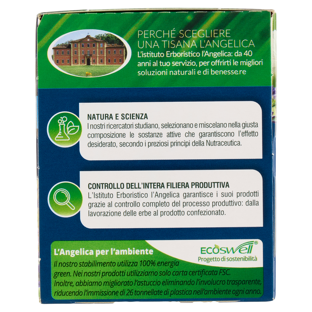 L'Angelica Tisana in Filtro Buon Sonno Camomilla, Lavanda, Passiflora con Melatonina 15 Filtri 30 g