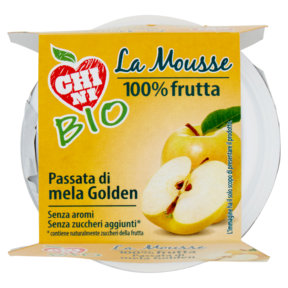 Chini Bio la Mousse 100% frutta Passata di mela Golden 2 x 100 g