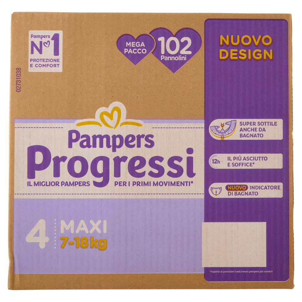 Pampers Progressi Maxi 102 pz