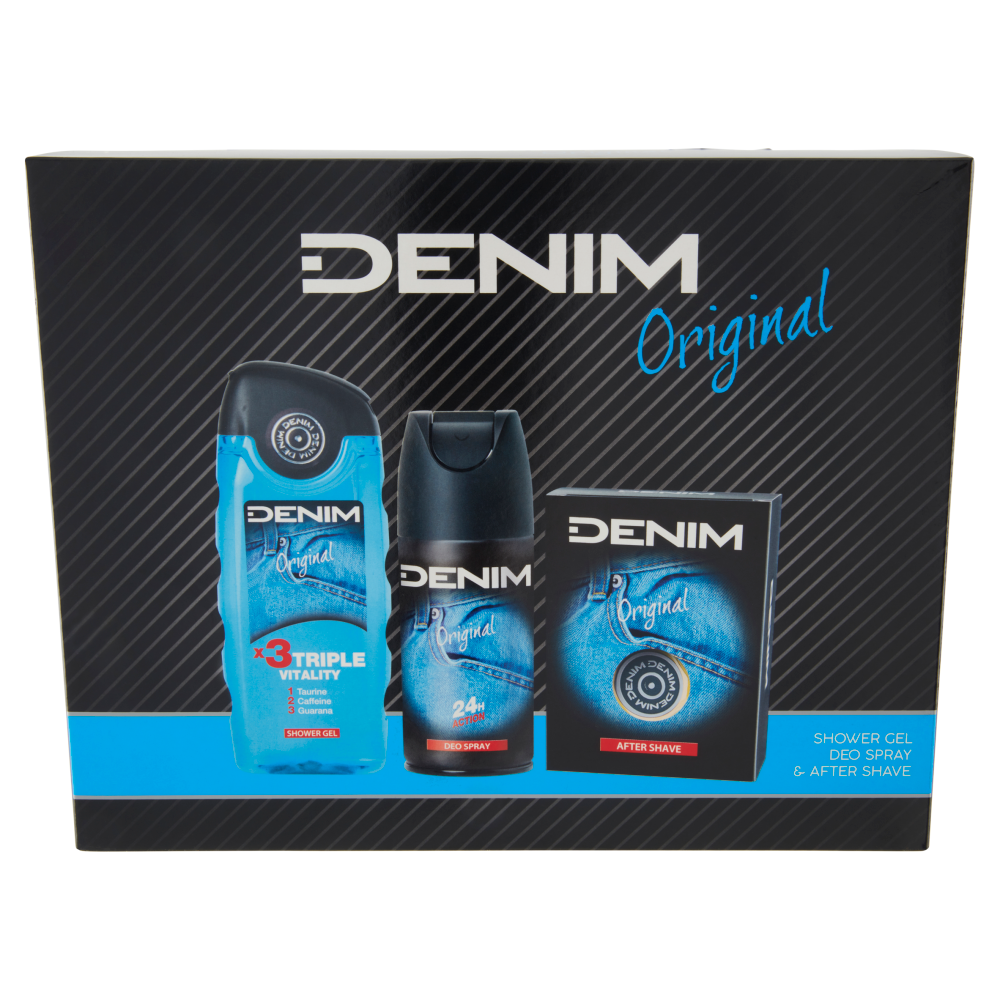 Denim Original Shower Gel 250 ml + Deo Spray 150 ml + After Shave 100 ml