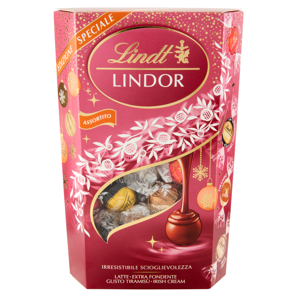 Lindt Lindor Cioccolatini assortiti Scatola limited edition Natale 337 g