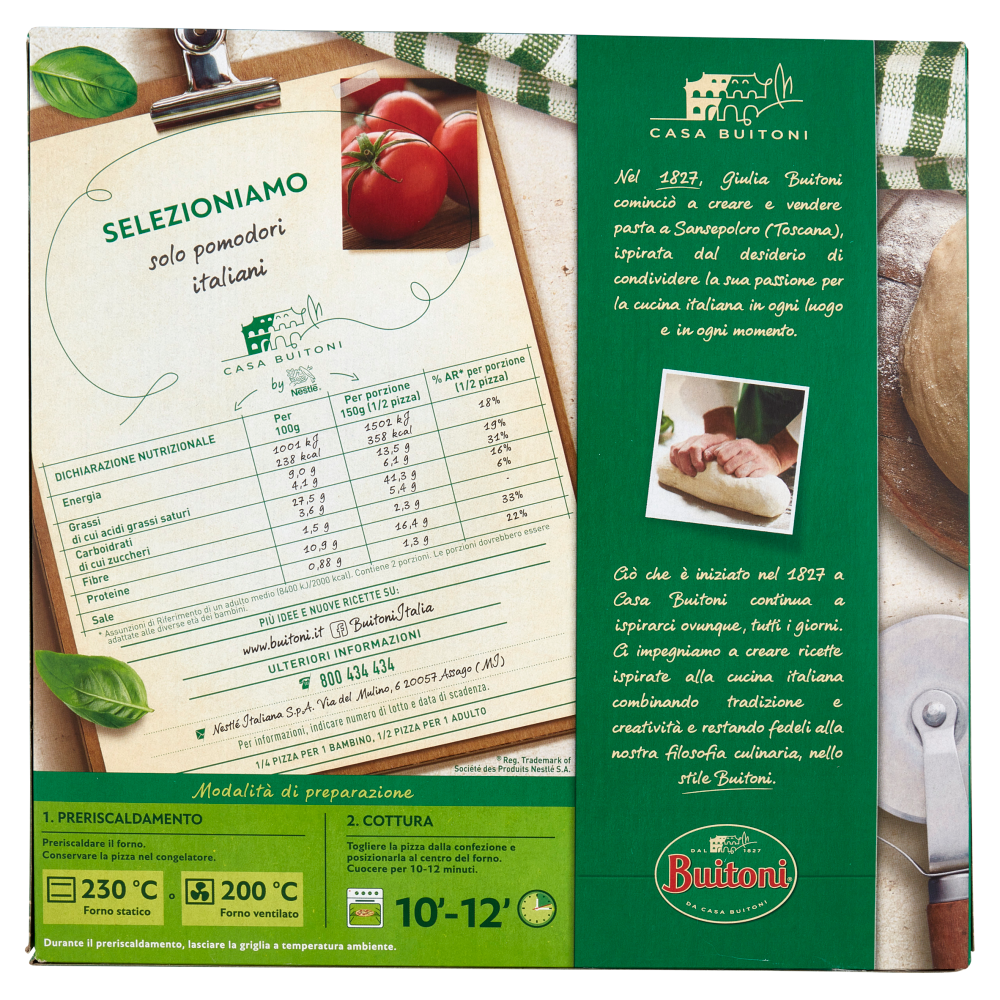 BUITONI Forno di Pietra Pizza Margherita Pizza surgelata (1 pizza) 300g |  Carrefour