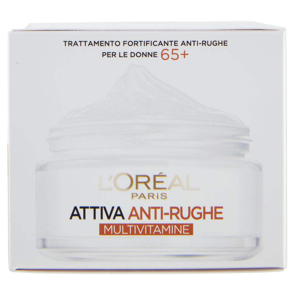 L'Oréal Paris Crema Viso Giorno e Notte Attiva Anti-Rughe, Trattamento Fortificante 65+