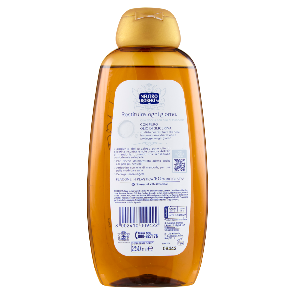 Neutro Roberts Olio Doccia Mandorla Emolliente 250 ml