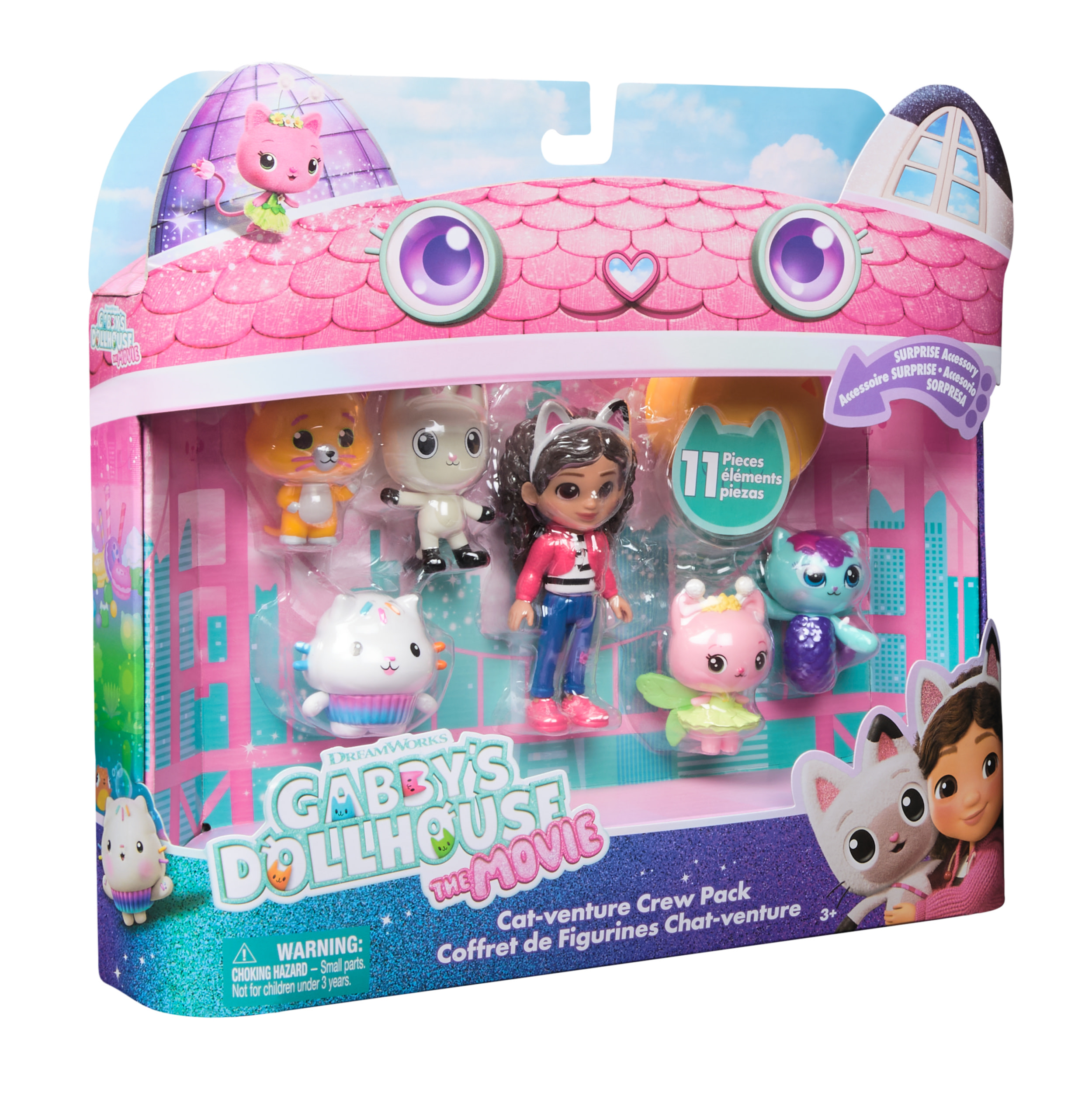 Gabby's Dollhouse : The Movie – Set mini personaggi del film | Set di 11 Pezzi con Personaggi e Accessori | Giocattolo per Bambine e Bambini dai 3 anni in su