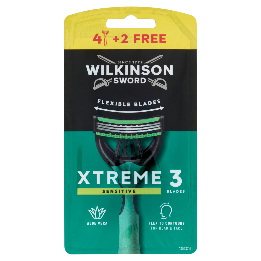 Wilkinson Sword Rasoio usa&getta Xtreme 3 Sensitive 4+2