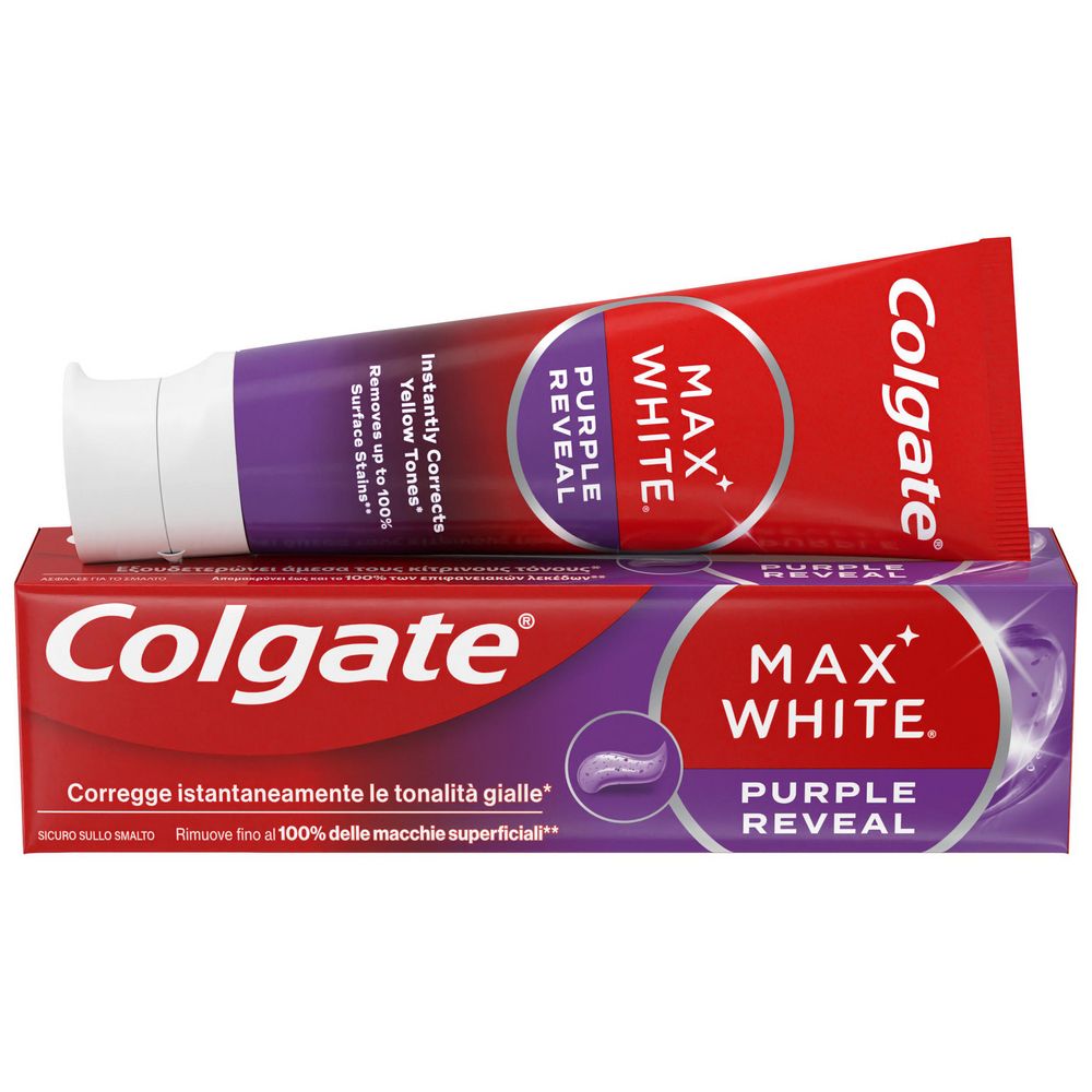 Colgate dentifricio sbiancante Max White Purple Reveal 75 ml