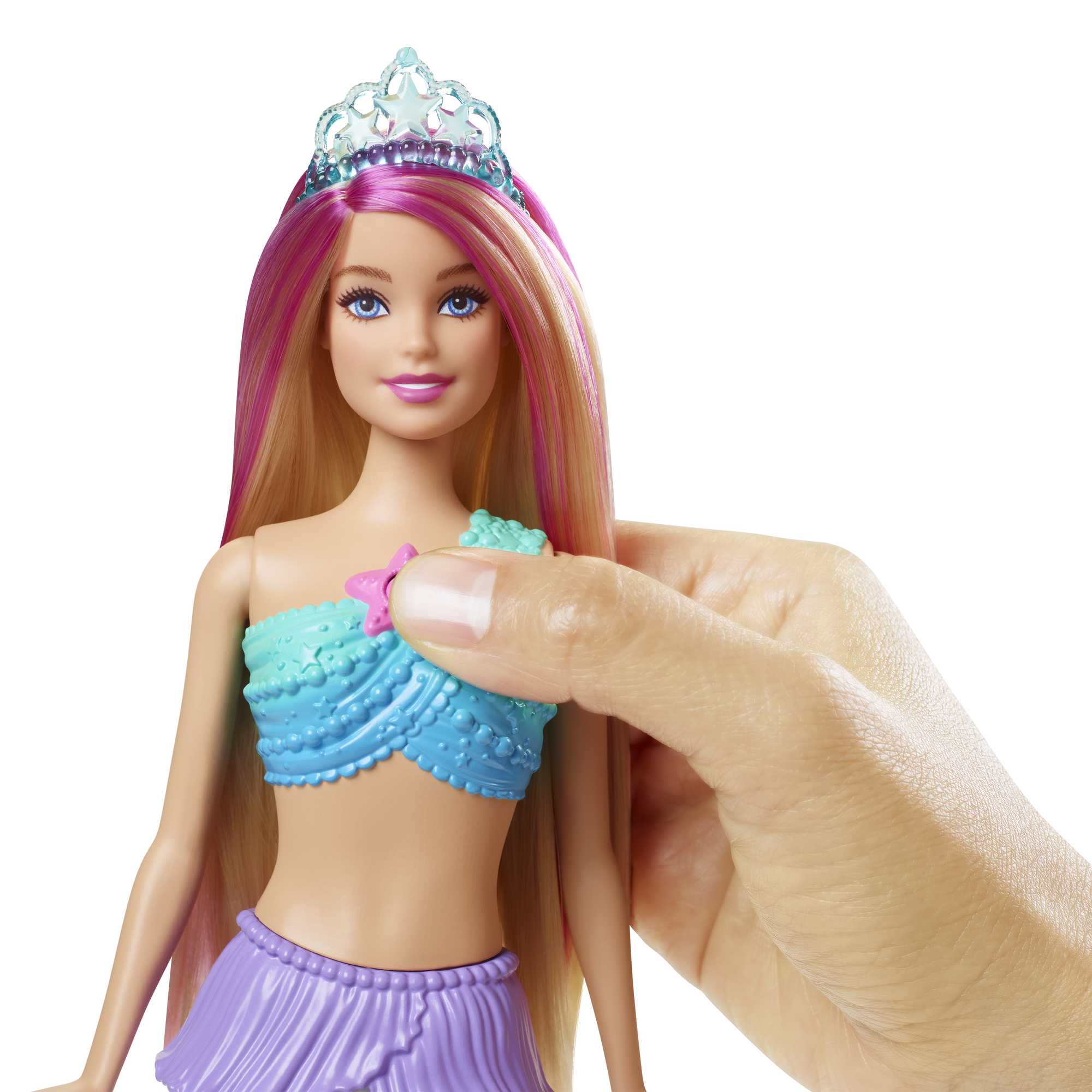 Barbie Dreamtopia Sirena Luci Scintillanti Bambola Bionda con Coda