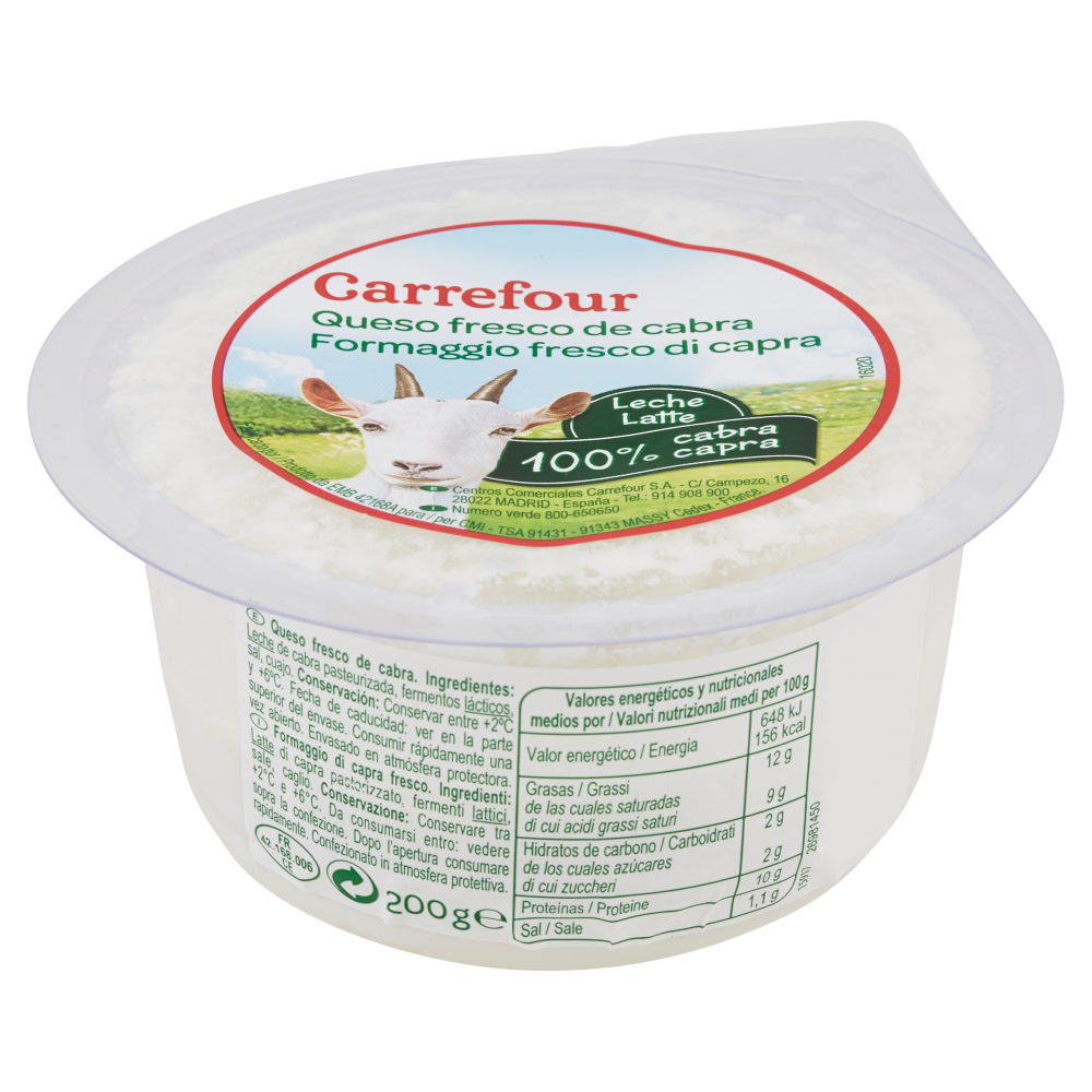 Carrefour Formaggio fresco di capra 200 g