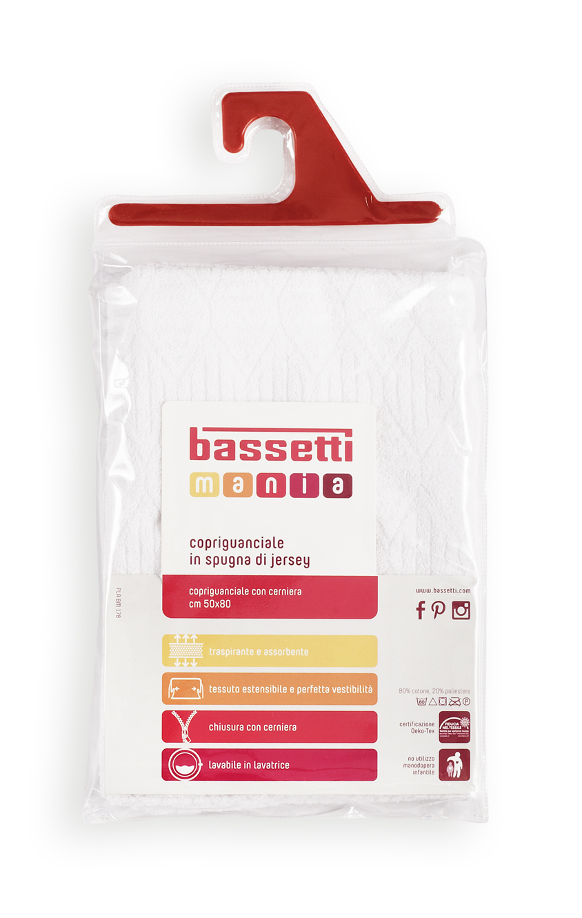 Bassetti Copriguanciale, 50x80 cm, 80% cotone 20% poliestere ,
