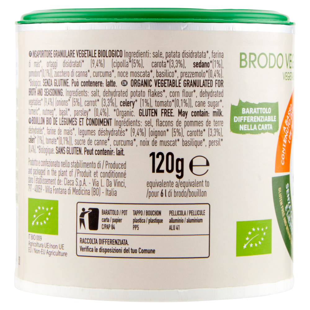 alce nero Brodo Vegetale Granulare 120 g