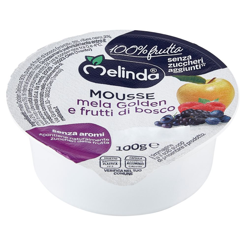 Melinda Mousse mela Golden e frutti di bosco 100 g
