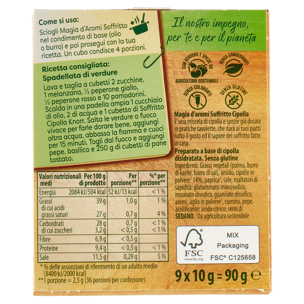 Knorr Magia d'Aromi Soffritto Cipolla Cubi 9 x 10 g