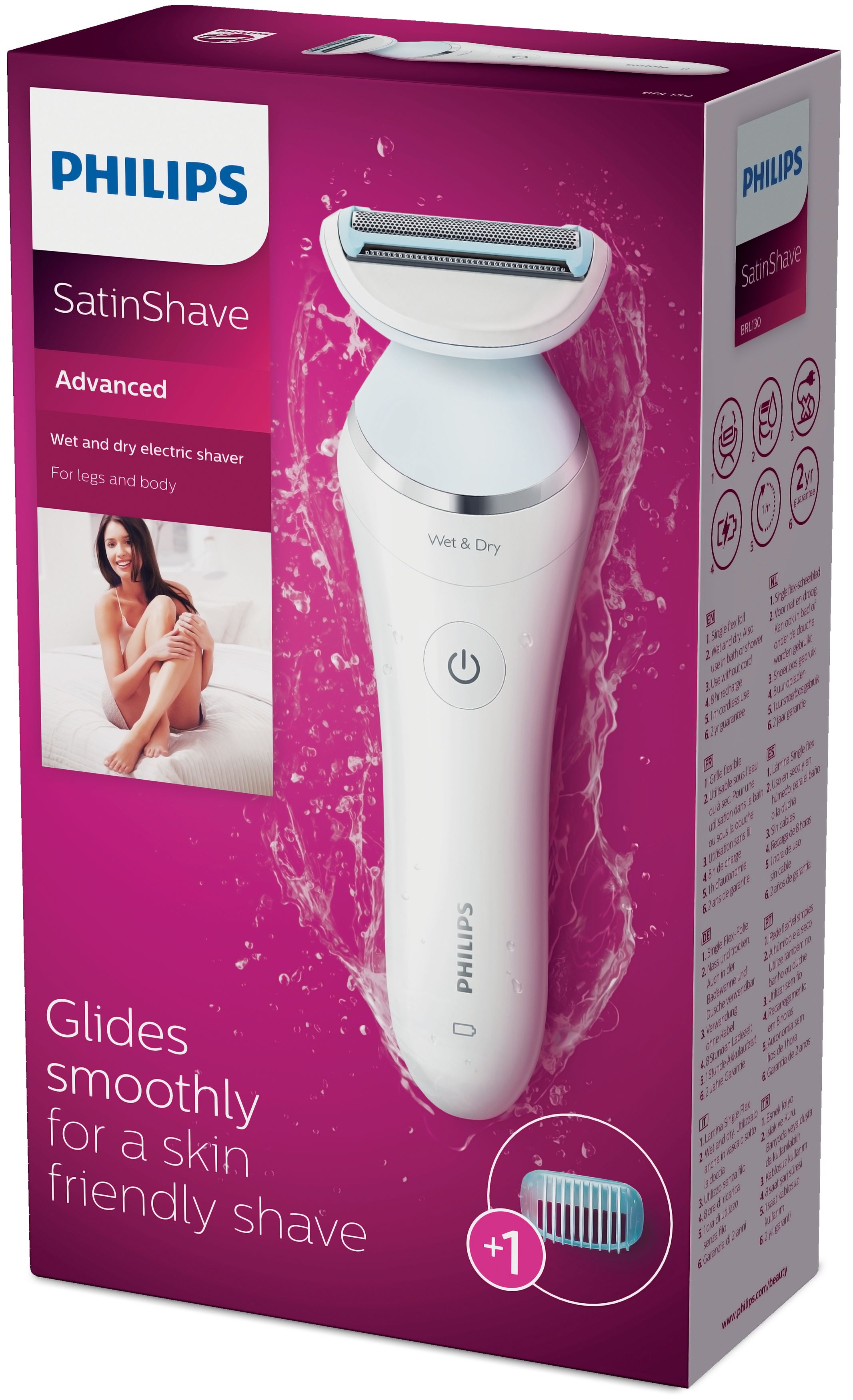 Philips SatinShave Advanced BRL130/00 Rasoio elettrico Wet & Dry