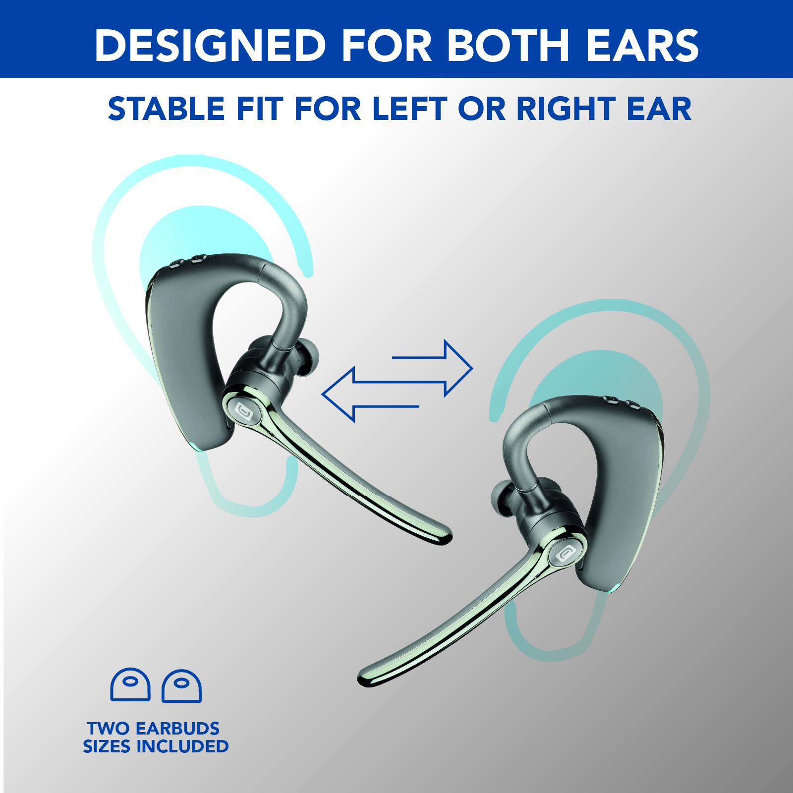 Cellularline FLUENT Auricolare Bluetooth&reg; mono con cancellazione del rumore ambientale