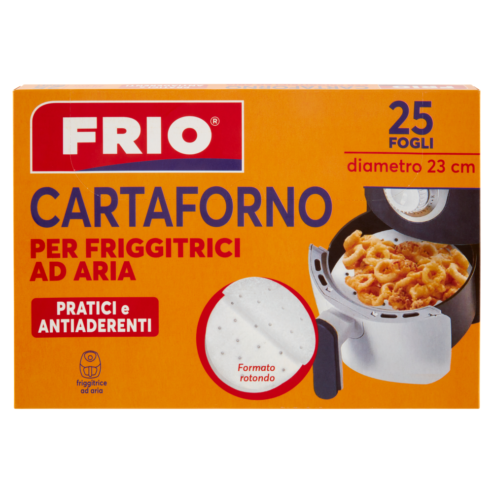 Frio Cartaforno per Friggitrice ad Aria diametro 23 cm 25 Fogli