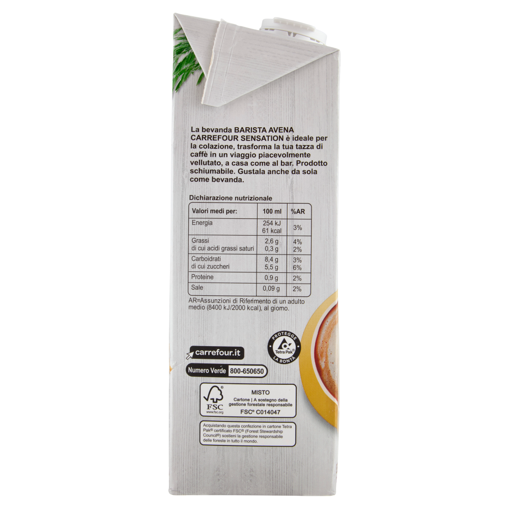 Carrefour Sensation Barista Avena 1 L