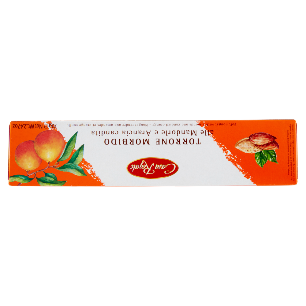 Casa Regale Torrone Morbido alle Mandorle e Arancia candita 70 g