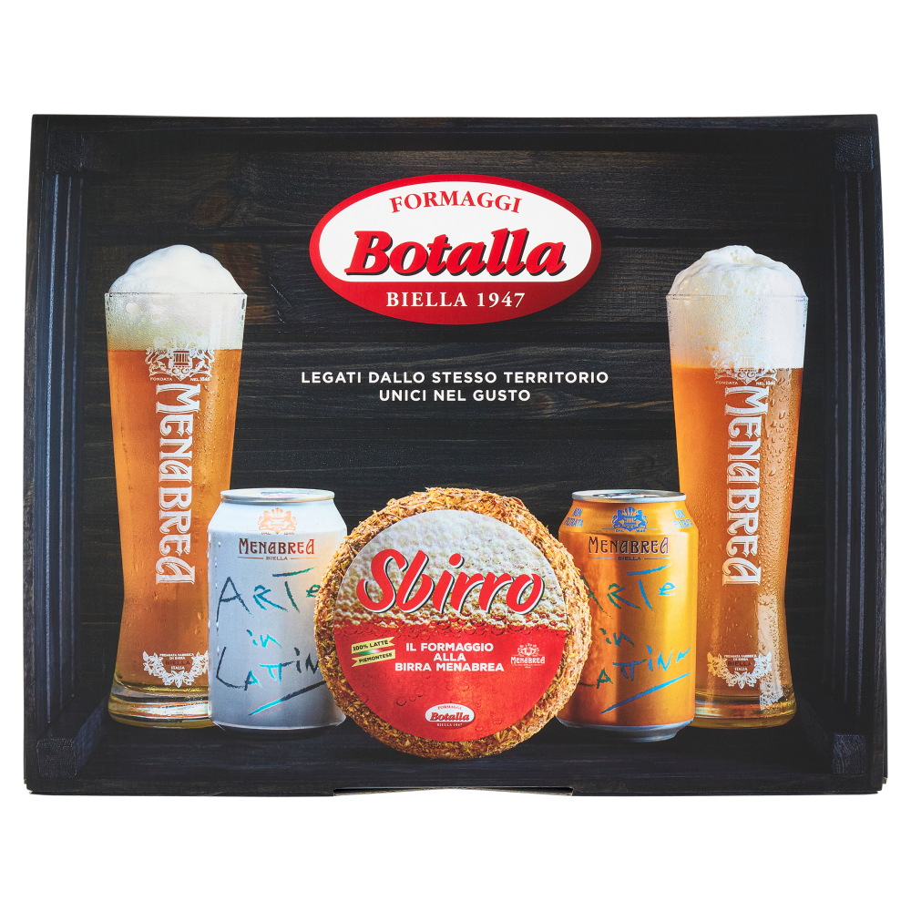 Botalla Sbirro 500 g, Menabrea Birra Pils 330 ml, Menabrea Birra non filtrata 330 ml