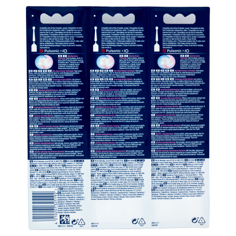 Oral-B Sensitive Clean Testine di Ricambio per Spazzolino Elettrico Ricaricabile - 6 Refills