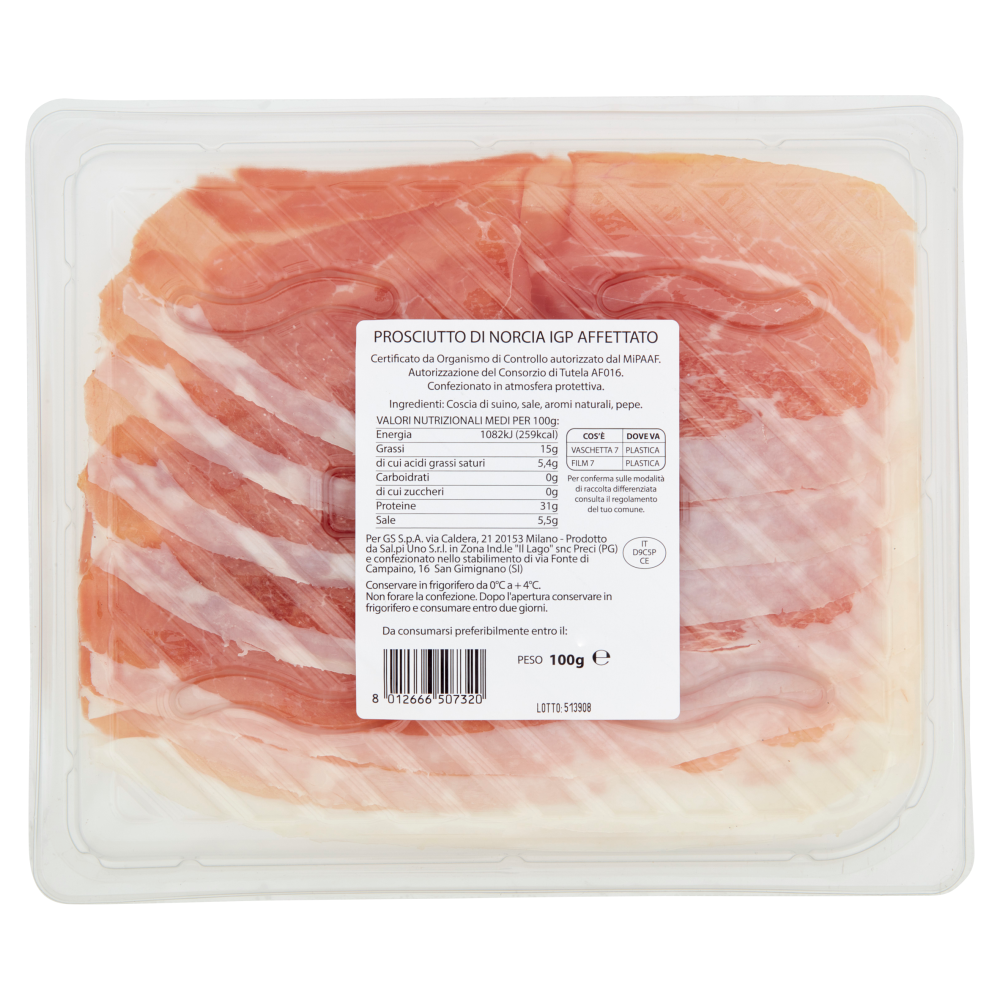 Terre d'Italia Prosciutto di Norcia IGP 100 g