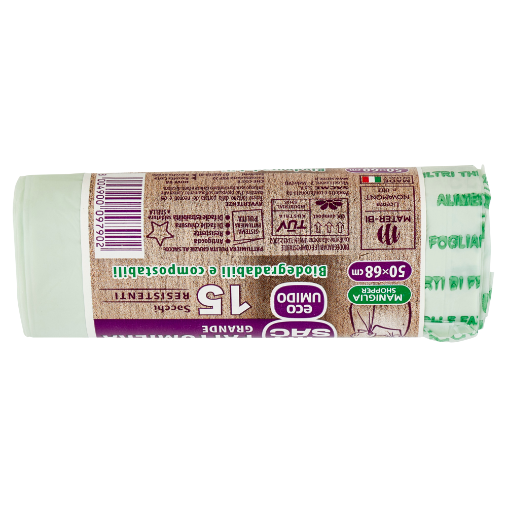 my Sac eco Umido Pattumiera Grande 50x68 cm Sacchi 15 pz